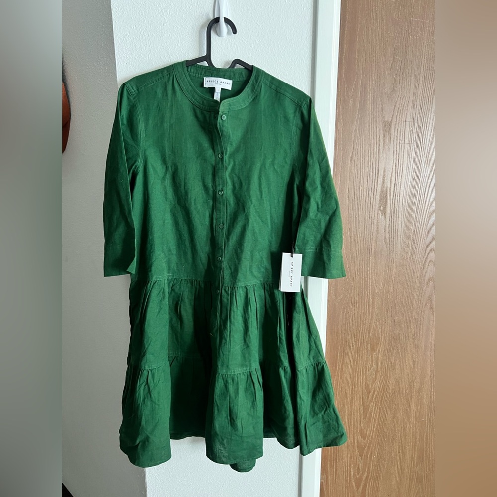 Apiece Apart Maurino Drop Waist Mini Dress